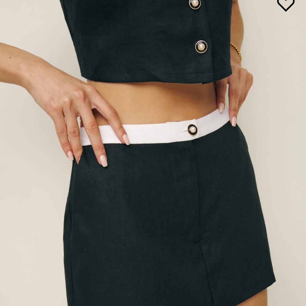 Reformation Roxy Linen Two Piece Black